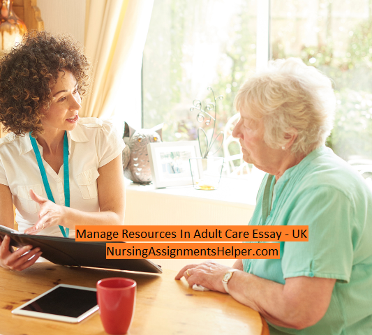 Manage Resources In Adult Care Essay